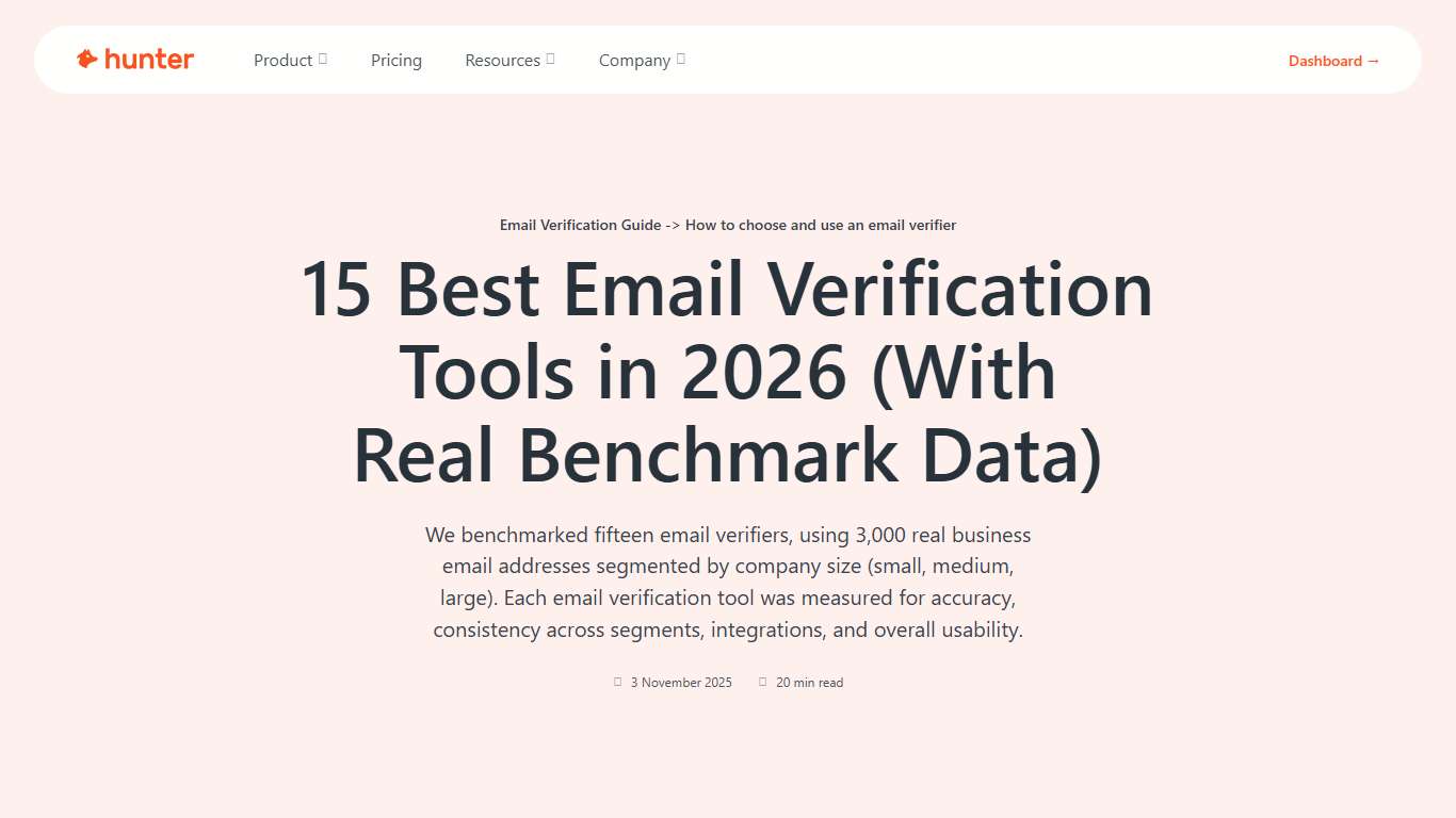 15 Best Email Verification Tools in 2026 (With Real Benchmark Data)
