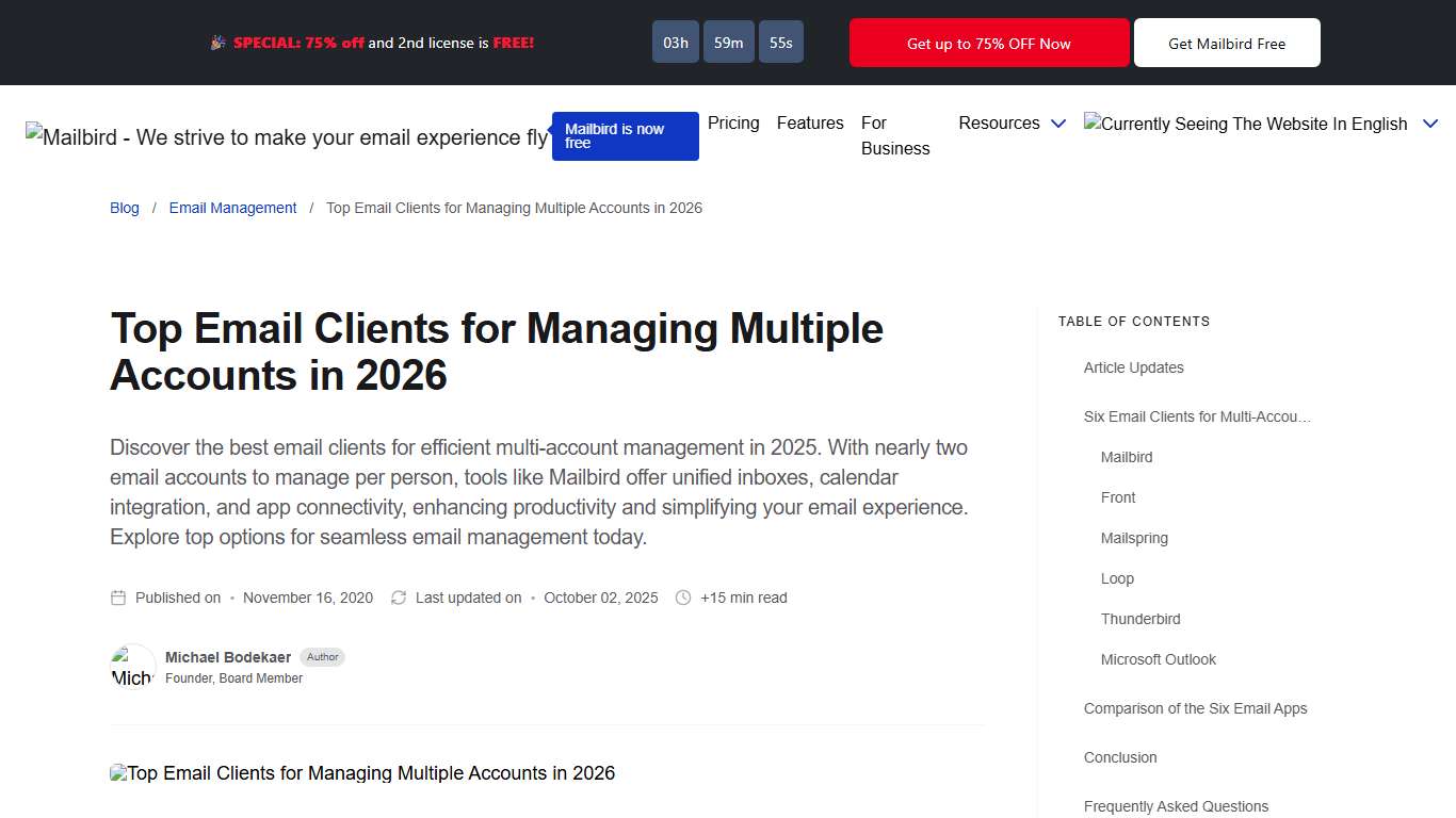 Best Email Clients for Multiple Accounts in 2026 Mailbird